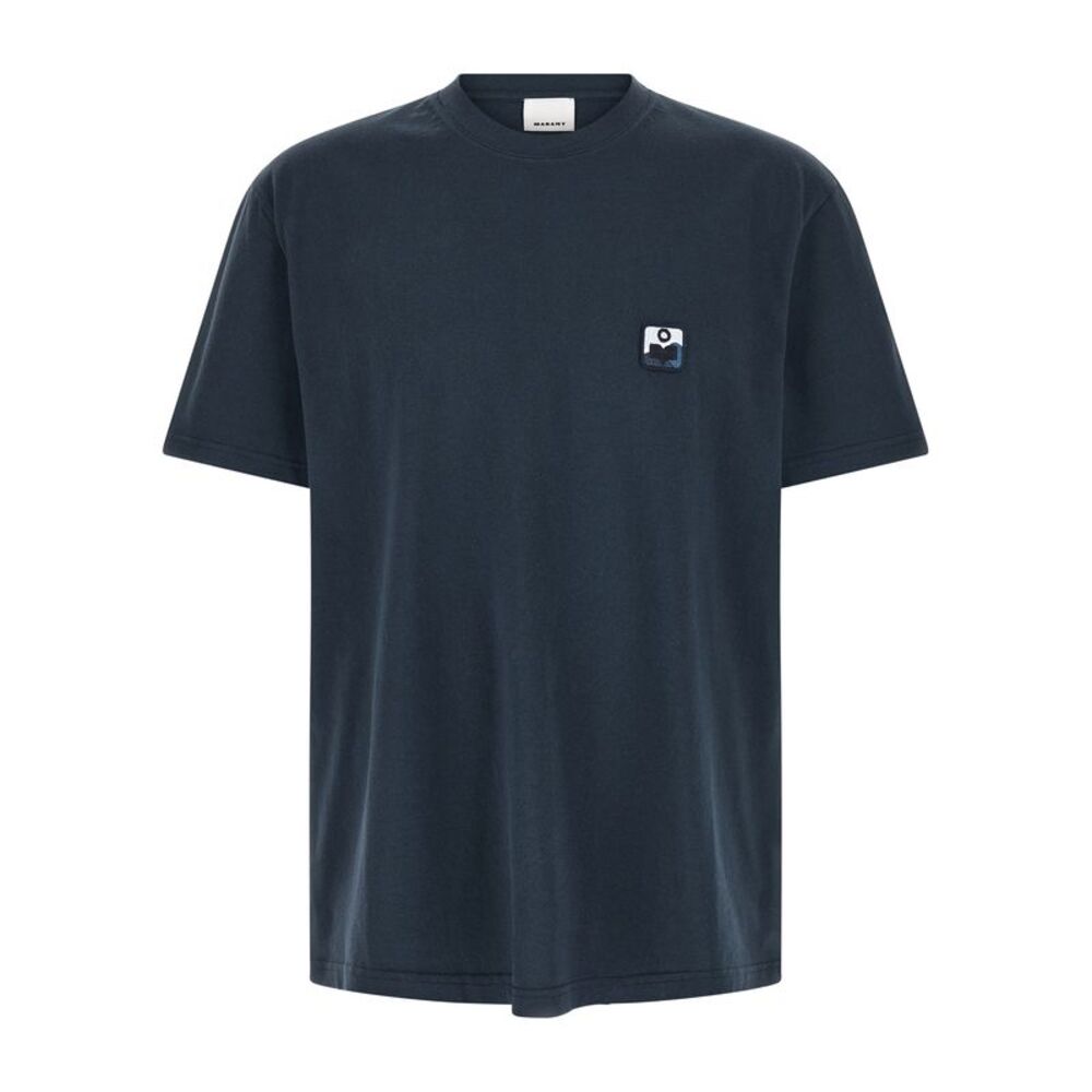 Blue Cotton Men's T-Shirt